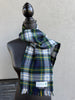 Vintage The Scotch House Dress Gordon tartan wool scarf in navy, green, white and yellow. 