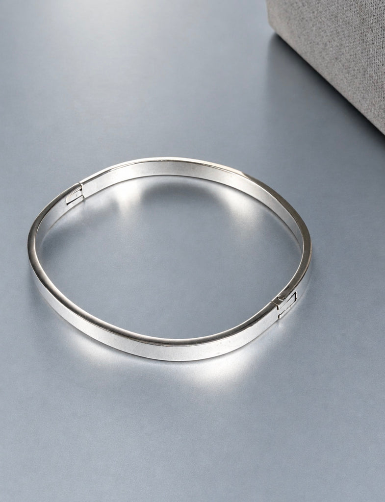 Vintage Mexican sterling silver circular bangle bracelet