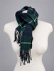 Douglas Modern tartan wool scarf wrapped around white mannequin