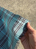 Vintage cashmere silk scarf held in hand showing lightweight fabric