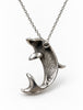 Back view of Ecco silver dolphin pendant 