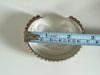 Thomas Charley sterling silver cuff bracelet showing approximately 2.5 inch diameter 