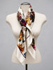 Vintage Made in Italy floral scarf styled as a neck scarf
