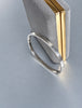 Side view of vintage Mexican sterling silver hinged bangle