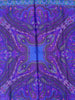 Liz Claiborne 40 inch wool square scarf displayed flat showing paisley design