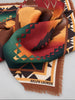 Close-up of vintage Ralph Lauren wool scarf showing Ralph Lauren logo
