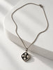 Vintage Kultaseppä Salovaara Finnish modernist silver-tone pendant necklace