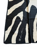 Close-up of Anne Klein signature incorporated into vintage silk scarf print. 