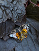 Vintage David-Andersen butterfly brooch showing colourful translucent enamel wings