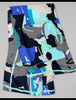 Colourful Anne Klein silk scarf showing bold abstract print and flowing fabric