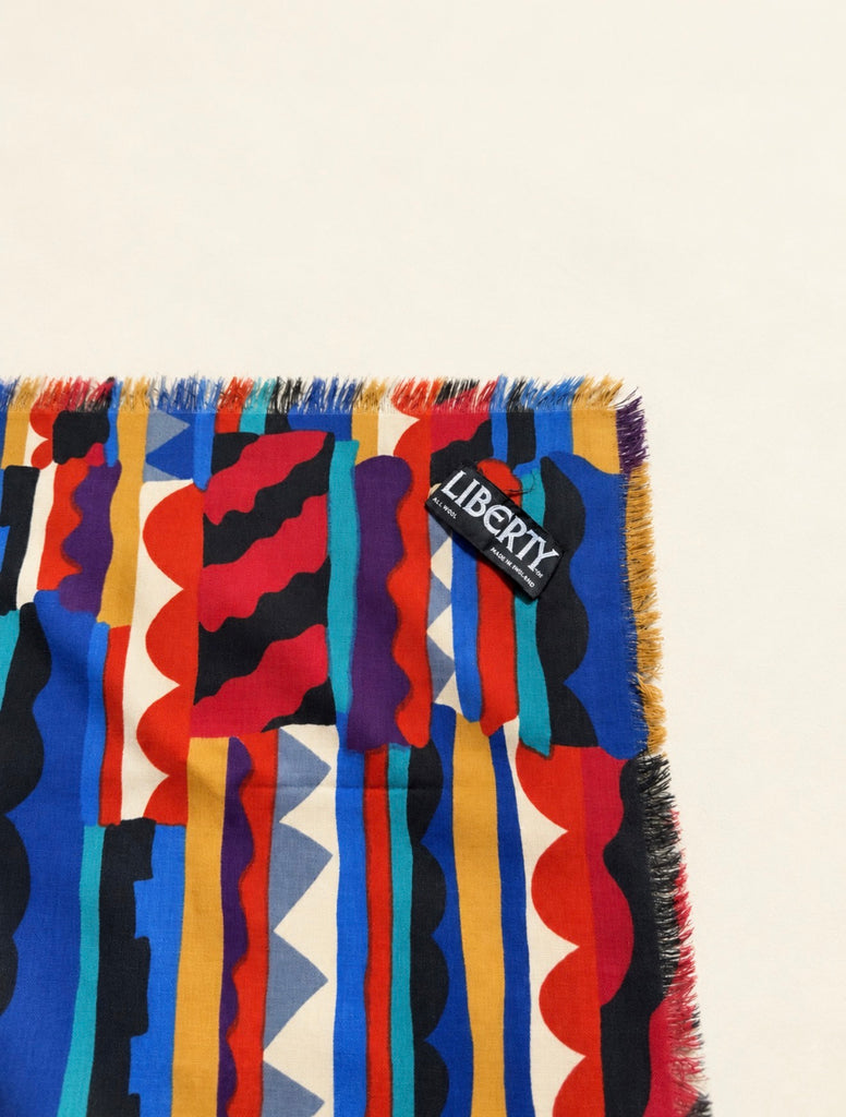 Liberty of London Bauhaus scarf showing original Liberty label