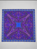 Vintage Liz Claiborne purple paisley wool square scarf Made in Japan