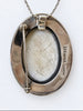 Reverse of vintage Mexican silver convertible brooch pendant showing pin and bail