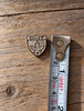 Vintage Banff sterling silver shield brooch measuring 0.5 inches long