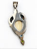 Back of vintage Bali 925 silver pendant showing openwork construction and decorative bail