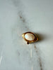 Vintage oval faux pearl gold-tone jewellery clasp replacement component