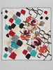 Aker Sport large square scarf with colourful floral and abstract geometric print
