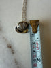 Vintage sterling silver agate pendant necklace showing pendant length