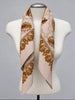 Swiss wool square scarf styled loosely 