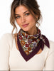 Liberty Margaret Annie floral wool scarf styled around the neck