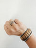 Thomas Charley sterling silver cuff bracelet worn on wrist