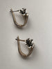 Pair of 1973 Sverdlovsk silver flower earrings