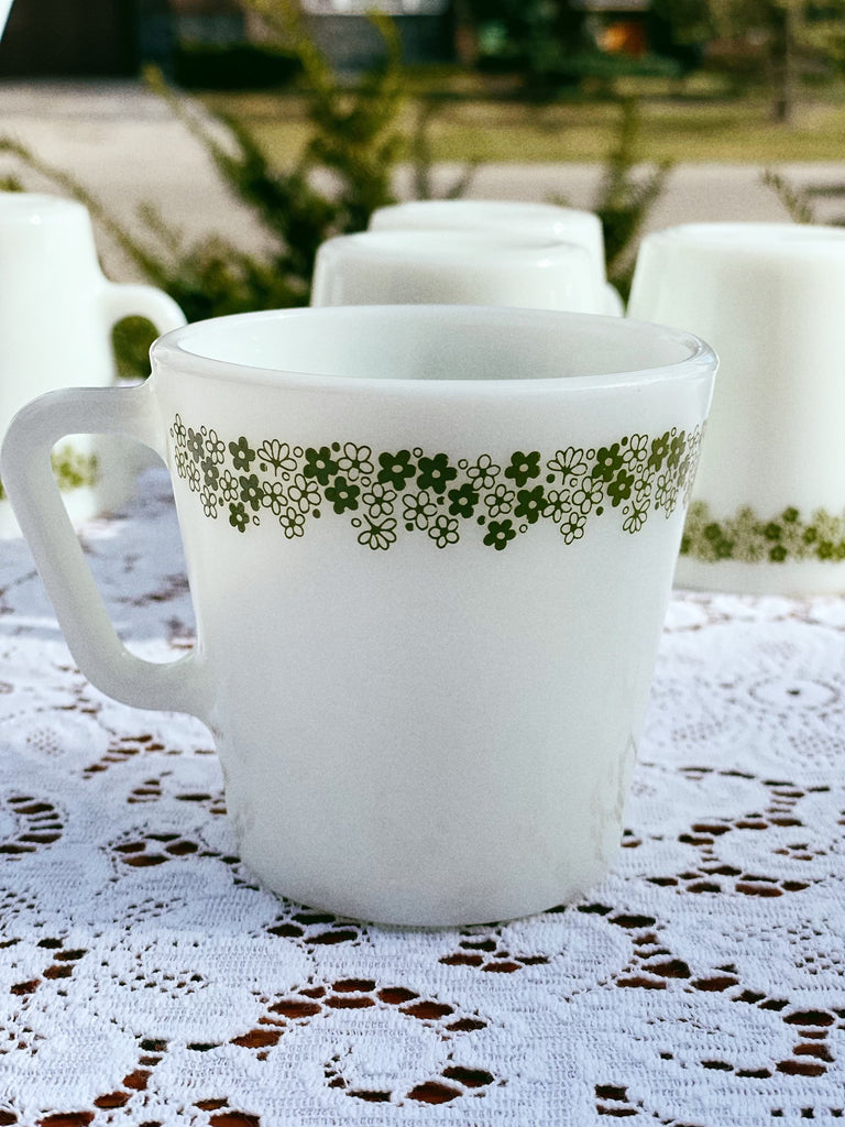 Vintage Crazy Daisy Pyrex Mugs