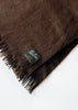 Glen Currie 100% finest Botany wool label on vintage brown scarf. 